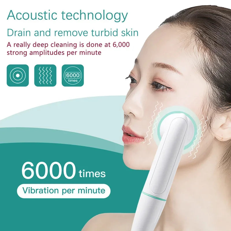 2024 Multi-functional electric Ultrasonic Facial cleaning Brush 2 in 1 professional silicone cleansing brush