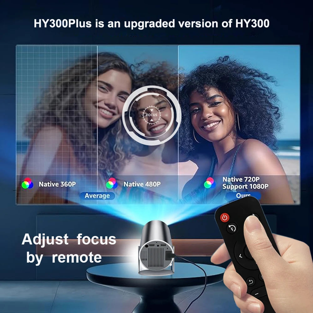 DITONG hy300 pro new Projector 4K Android Wifi 1080P 1280*720P HD Home Cinema Outdoor portable Video movies led mini Projetor