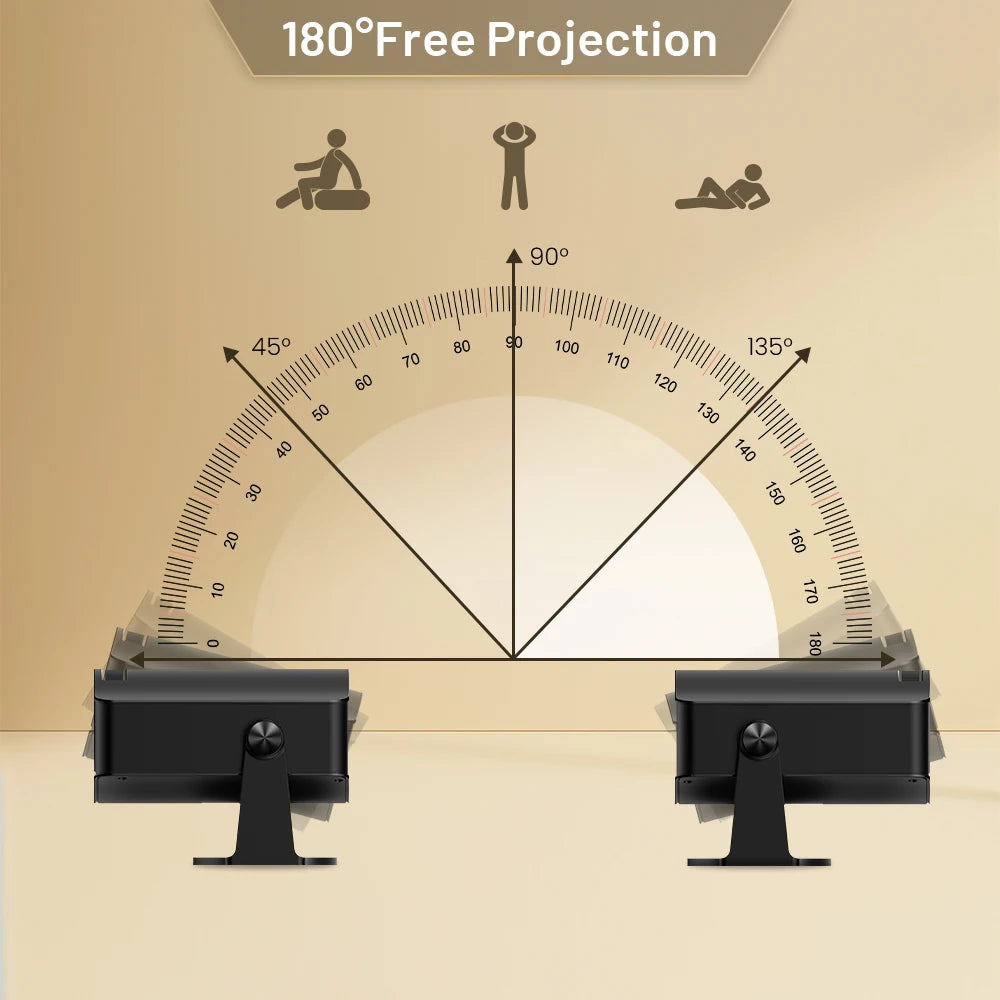 Projector HM400 PRO 4K Android11 Dual Wifi6 200ANSI H716 BT5.0 1080P 1280*720P Black、Pearl White Home Cinema Outdoor Projetor