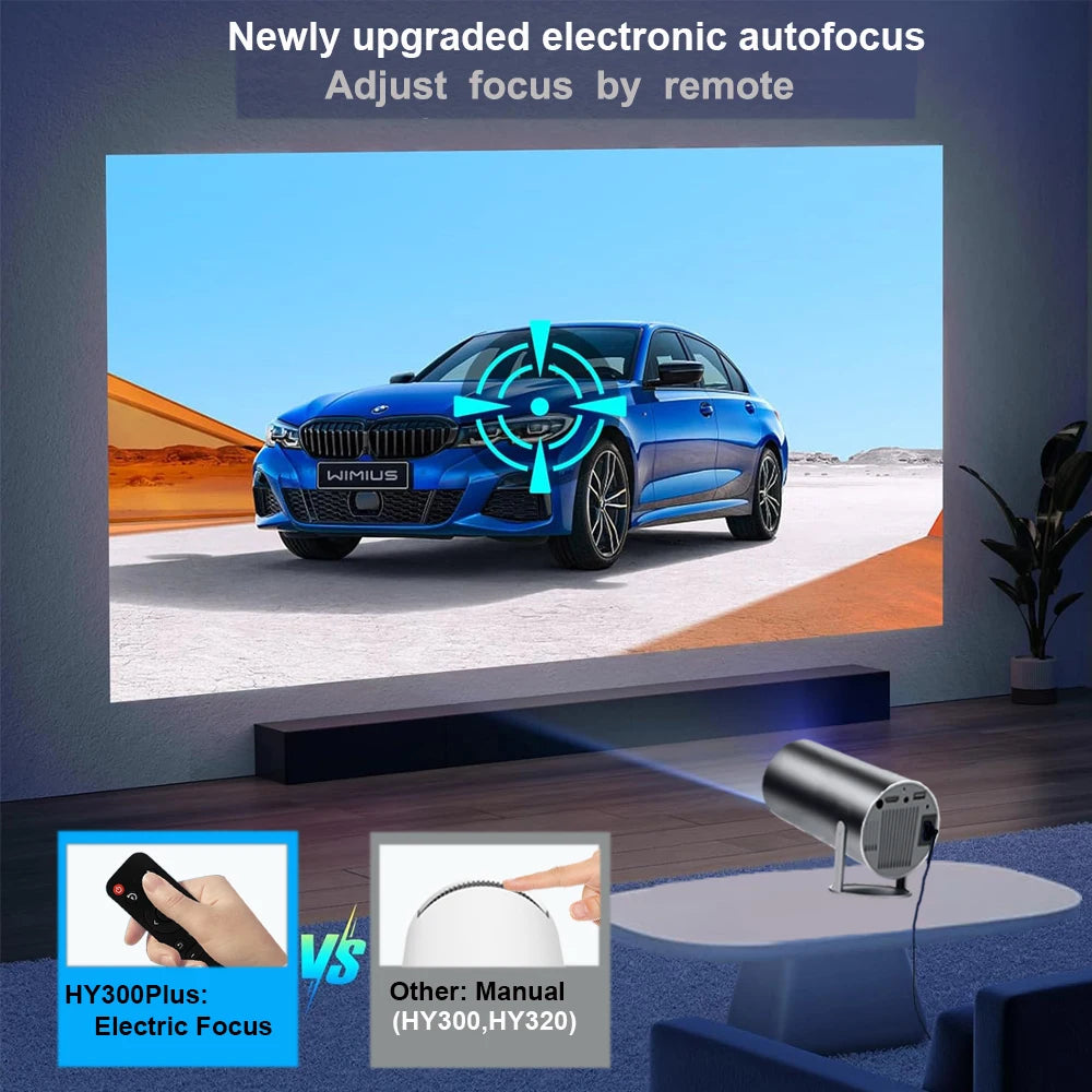 DITONG hy300 pro new Projector 4K Android Wifi 1080P 1280*720P HD Home Cinema Outdoor portable Video movies led mini Projetor