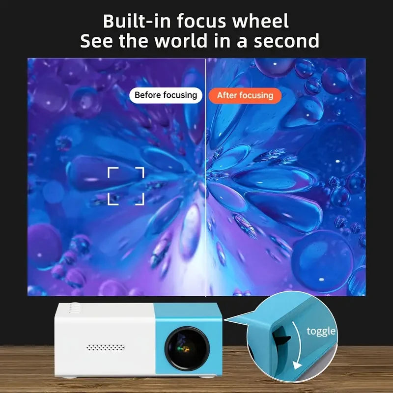 TAIDU Halloween Mini LED Projector 320x240P HDMI USB Audio Home Media Player Beamer Christmas Gift Outdoor HD Portable Projector
