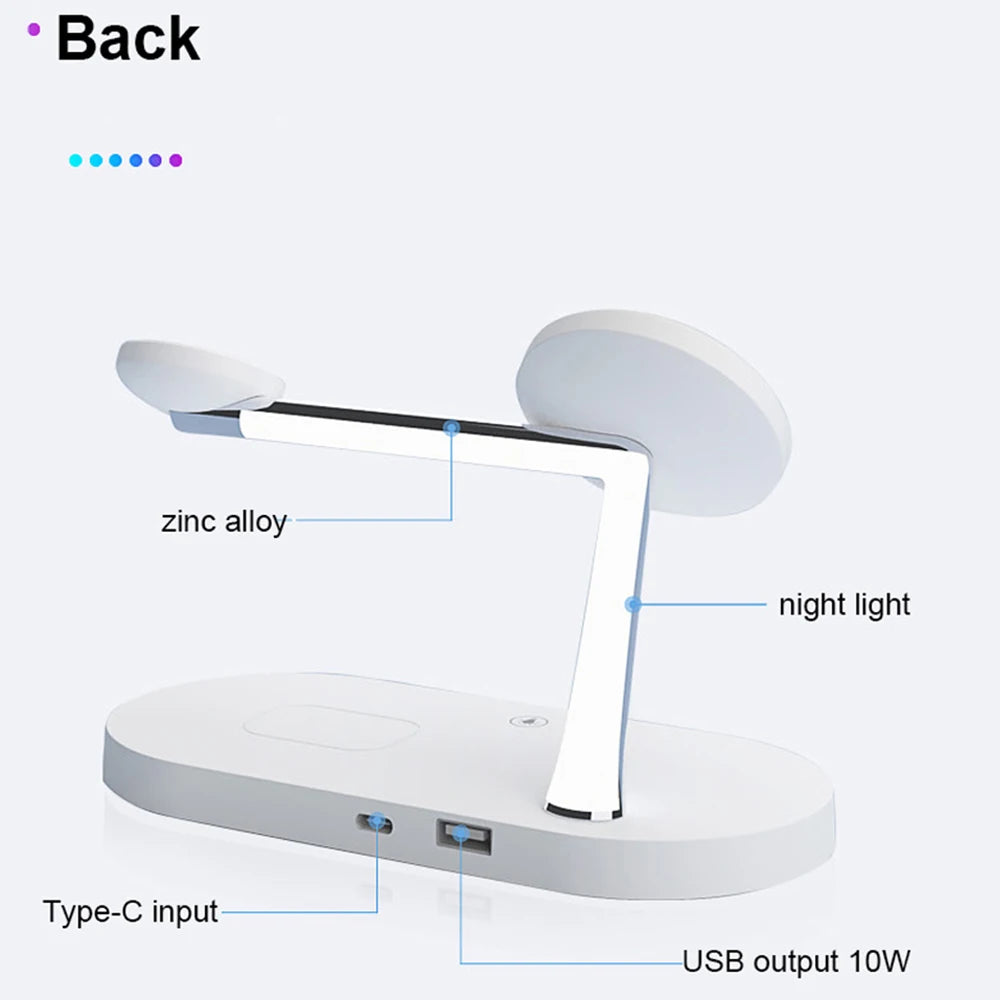3 in 1 Magnetic Wireless Charger For iPhone 16 15 14 13 12 Fast Charging Station for Apple Watch 10 9 8 7 6 5 4 Airpods 2 3 Pro
