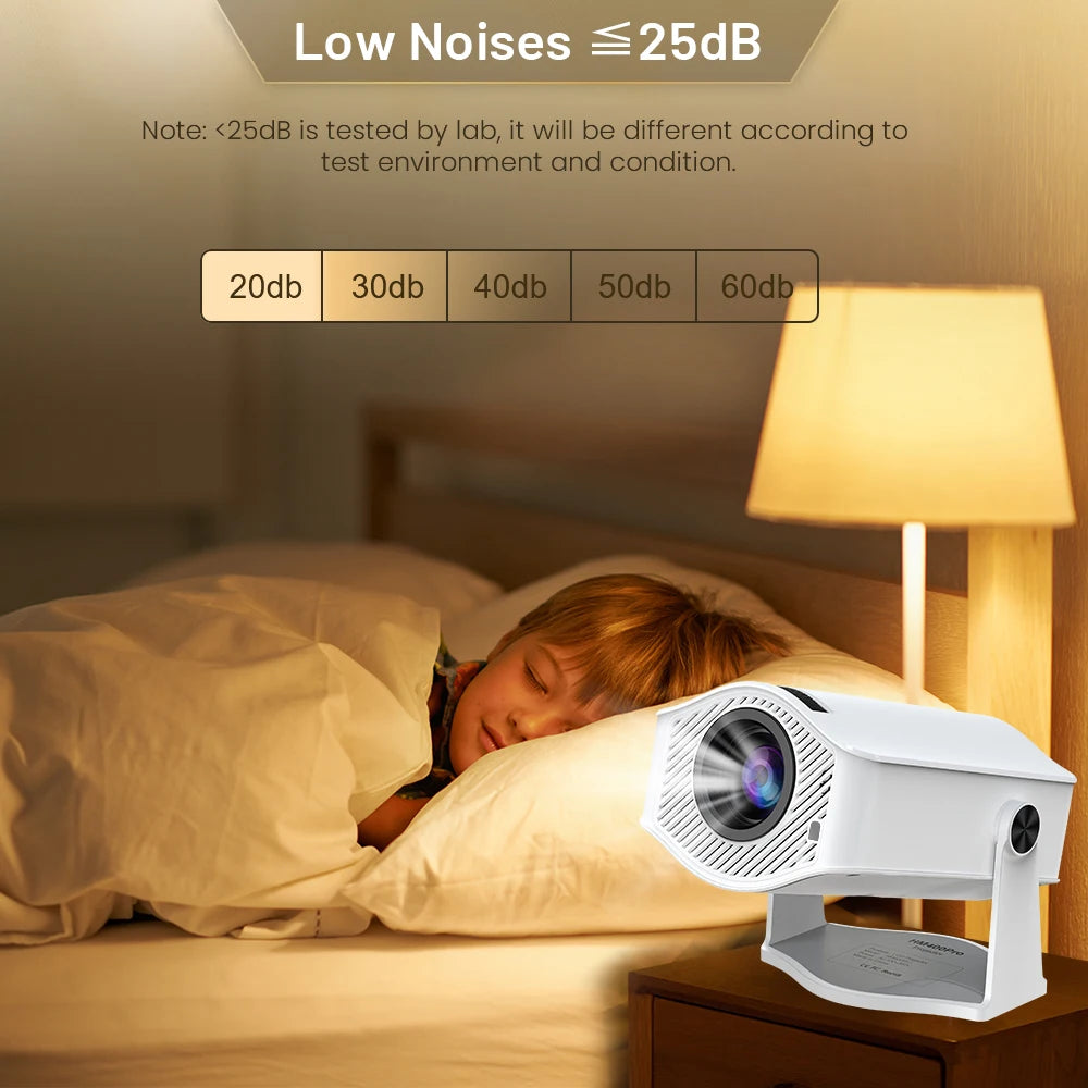 Projector HM400 PRO 4K Android11 Dual Wifi6 200ANSI H716 BT5.0 1080P 1280*720P Black、Pearl White Home Cinema Outdoor Projetor