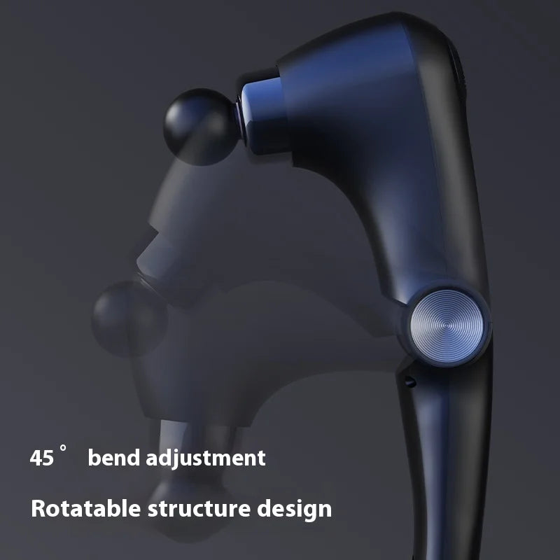 Fascia Gun Massage with Hot and Cold Heads Adjustable Angles Portable Percussion Back Massager for Neck Body Muscle Fitness
