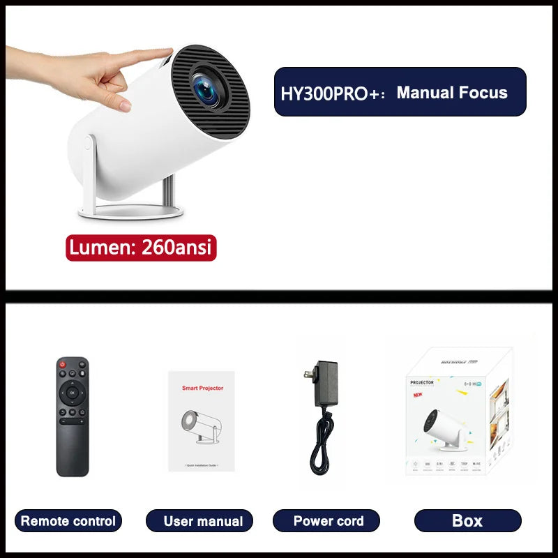 DITONG hy300 pro new Projector 4K Android Wifi 1080P 1280*720P HD Home Cinema Outdoor portable Video movies led mini Projetor