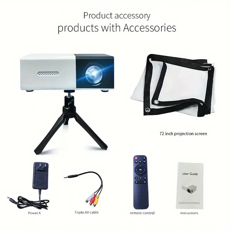 TAIDU Halloween Mini LED Projector 320x240P HDMI USB Audio Home Media Player Beamer Christmas Gift Outdoor HD Portable Projector