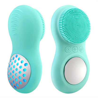 Electric Vibrating Cleansing Brush, Silicone And Plastic, Odorless, Multi-purpose Body Massager And Cleanser