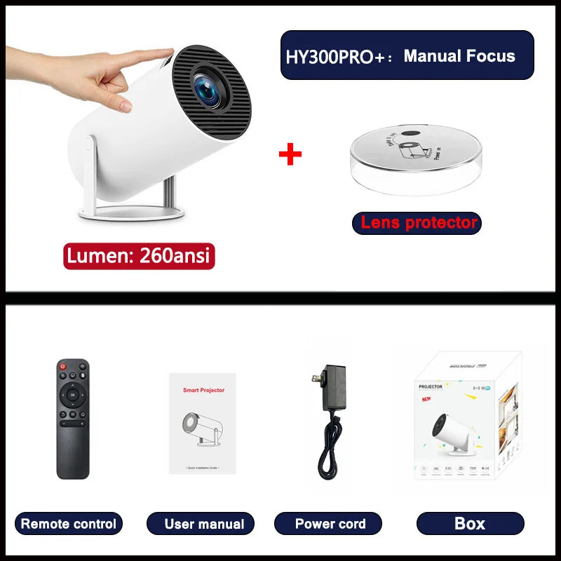 DITONG hy300 pro new Projector 4K Android Wifi 1080P 1280*720P HD Home Cinema Outdoor portable Video movies led mini Projetor