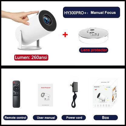 DITONG hy300 pro new Projector 4K Android Wifi 1080P 1280*720P HD Home Cinema Outdoor portable Video movies led mini Projetor