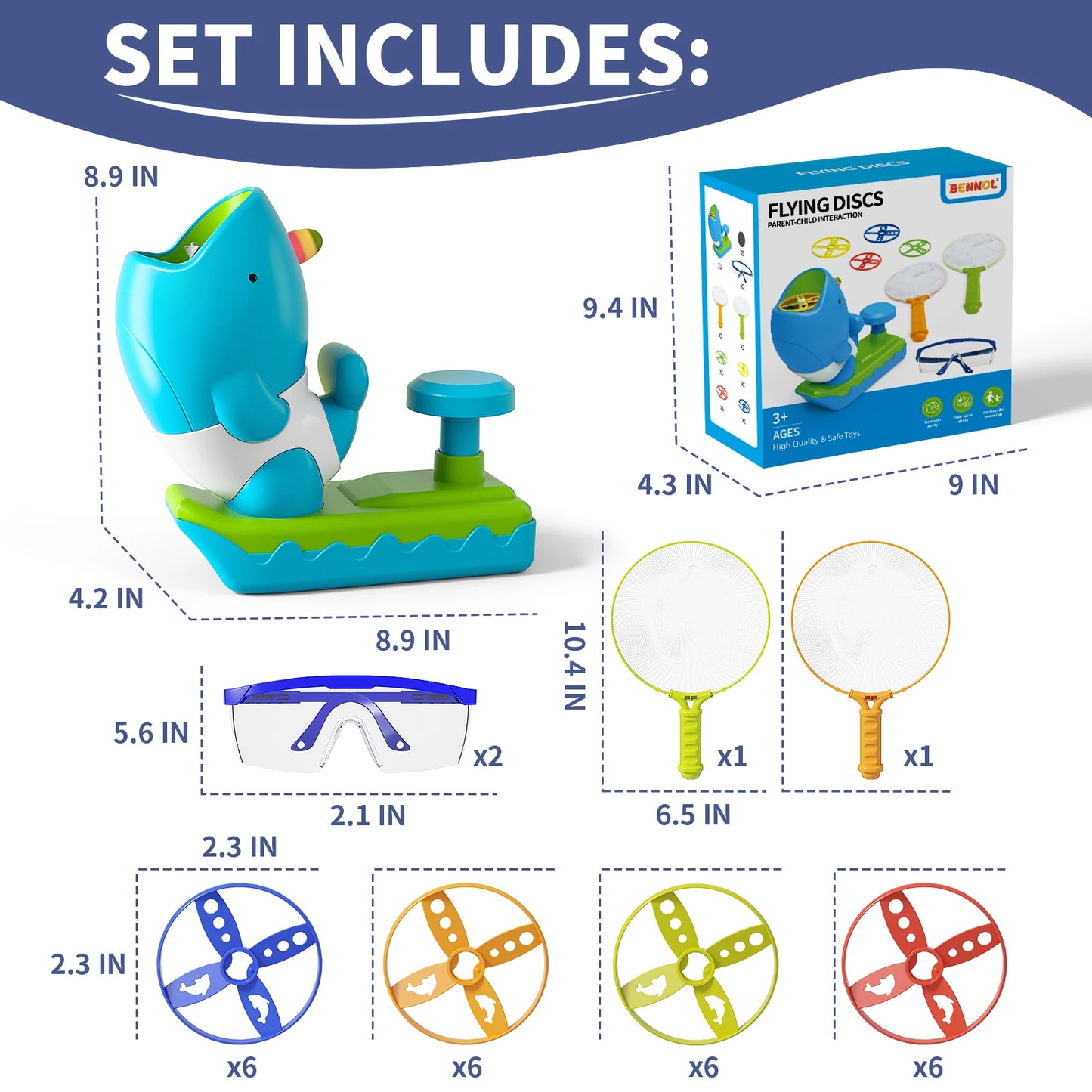 Flying Disc Launcher Outdoor Outside Toys, Outdoor Toys For Kids Boys