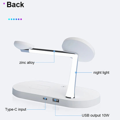 3 in 1 Magnetic Wireless Charger For iPhone 16 15 14 13 12 Fast Charging Station for Apple Watch 10 9 8 7 6 5 4 Airpods 2 3 Pro