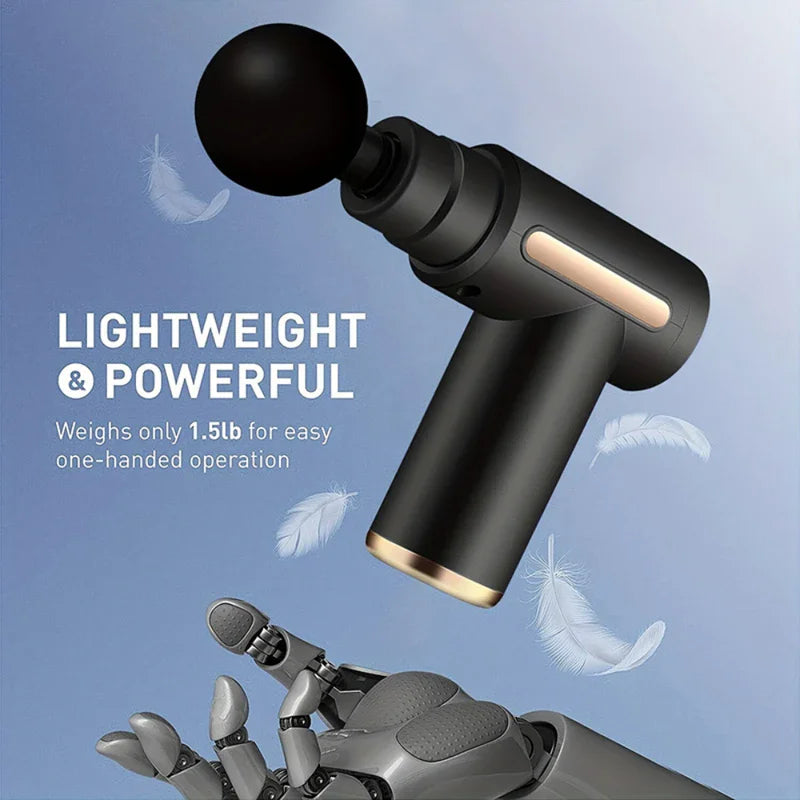 New 4-Head Mini Fascia Gun Multi-Stage Massage Gun Muscle Relaxation Massage Equipment Portable Vibration Massager