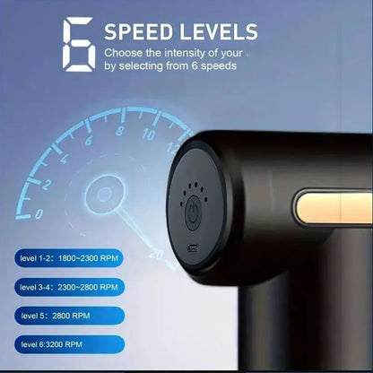 New 4-Head Mini Fascia Gun Multi-Stage Massage Gun Muscle Relaxation Massage Equipment Portable Vibration Massager