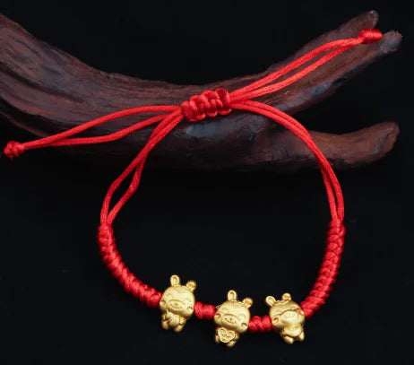 Pulsera de Cuerda Tejida Simple Cuatro Hojas
